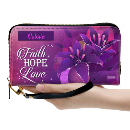 Must-Have Personalized Clutch Purse - Faith, Hope, Love H07