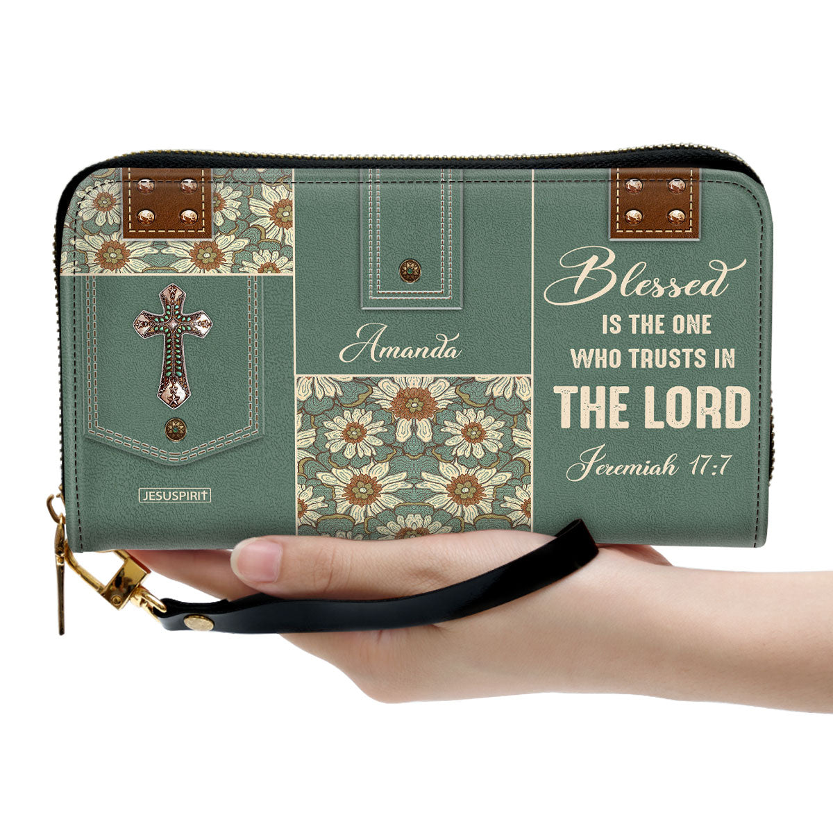 Blessed Is The One Who Trusts In The Lord - Adorable Personalized Clutch Purse NUM311