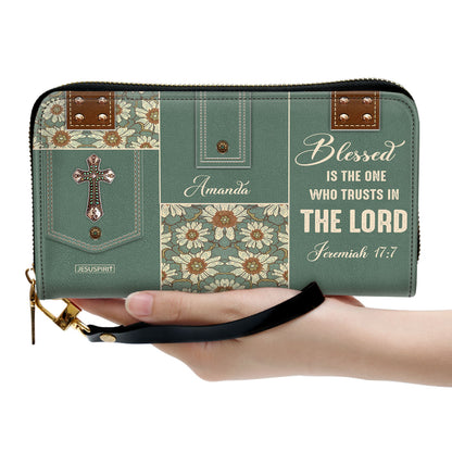 Blessed Is The One Who Trusts In The Lord - Adorable Personalized Clutch Purse NUM311