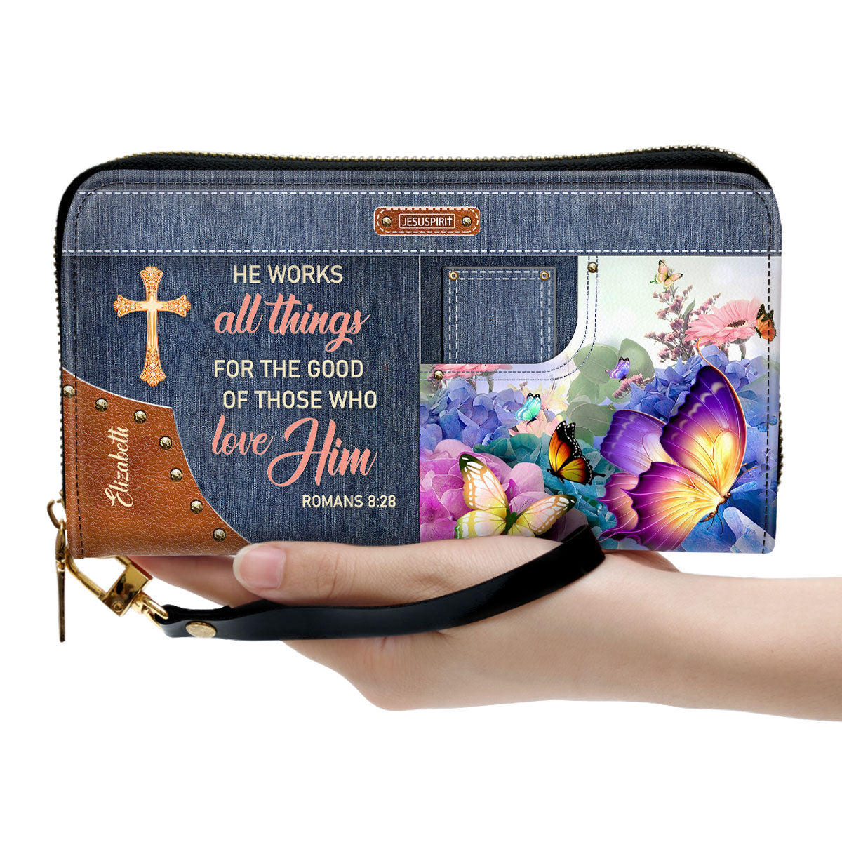 Must - Have Personalized Clutch Purse - He Works All Things For The Good Of Those Who Love Him NUM315