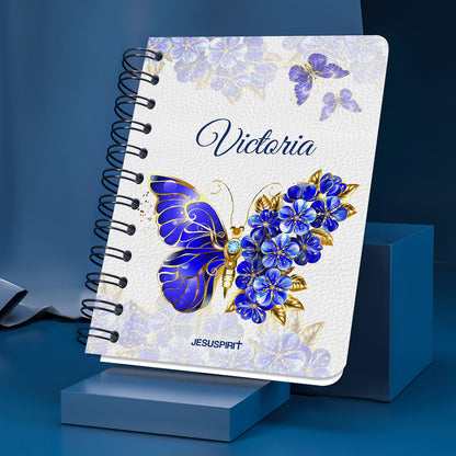 Jesuspirit | Colossians 3:23 | Butterfly And Flower | Scripture Gifts For Christian People | Personalized Spiral Journal SJH743