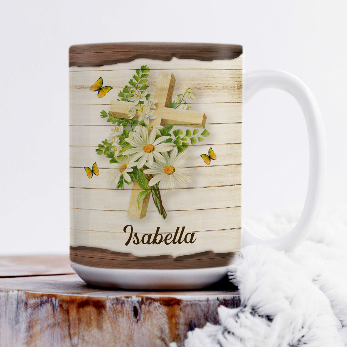 I Need Only To Be Still - Adorable Personalized Flower White Ceramic Mug NUHN230