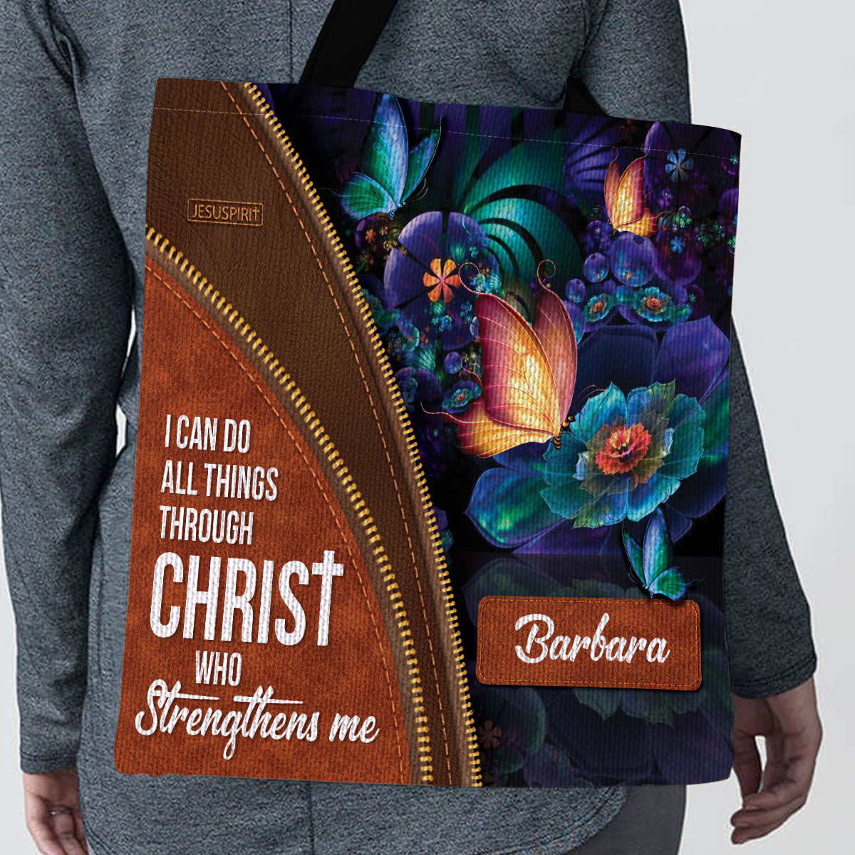 Awesome Personalized Tote Bag - I Can Do All Things Through Christ NUH275