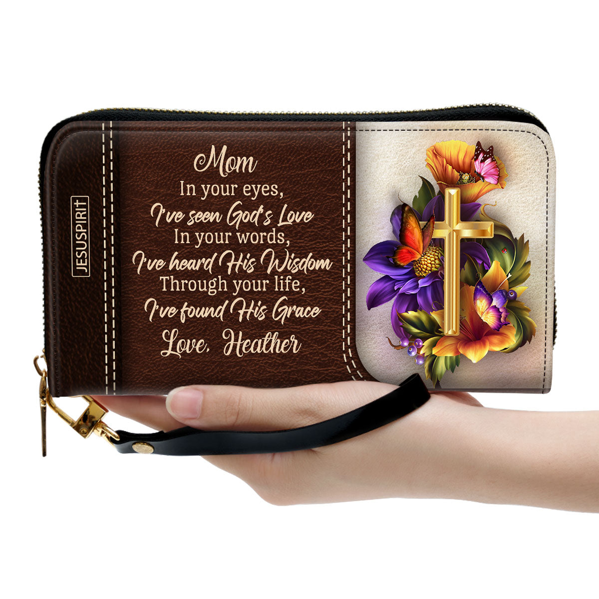 Through Your Life, I’ve Found His Grace - Awesome Personalized Clutch Purse NUHN370