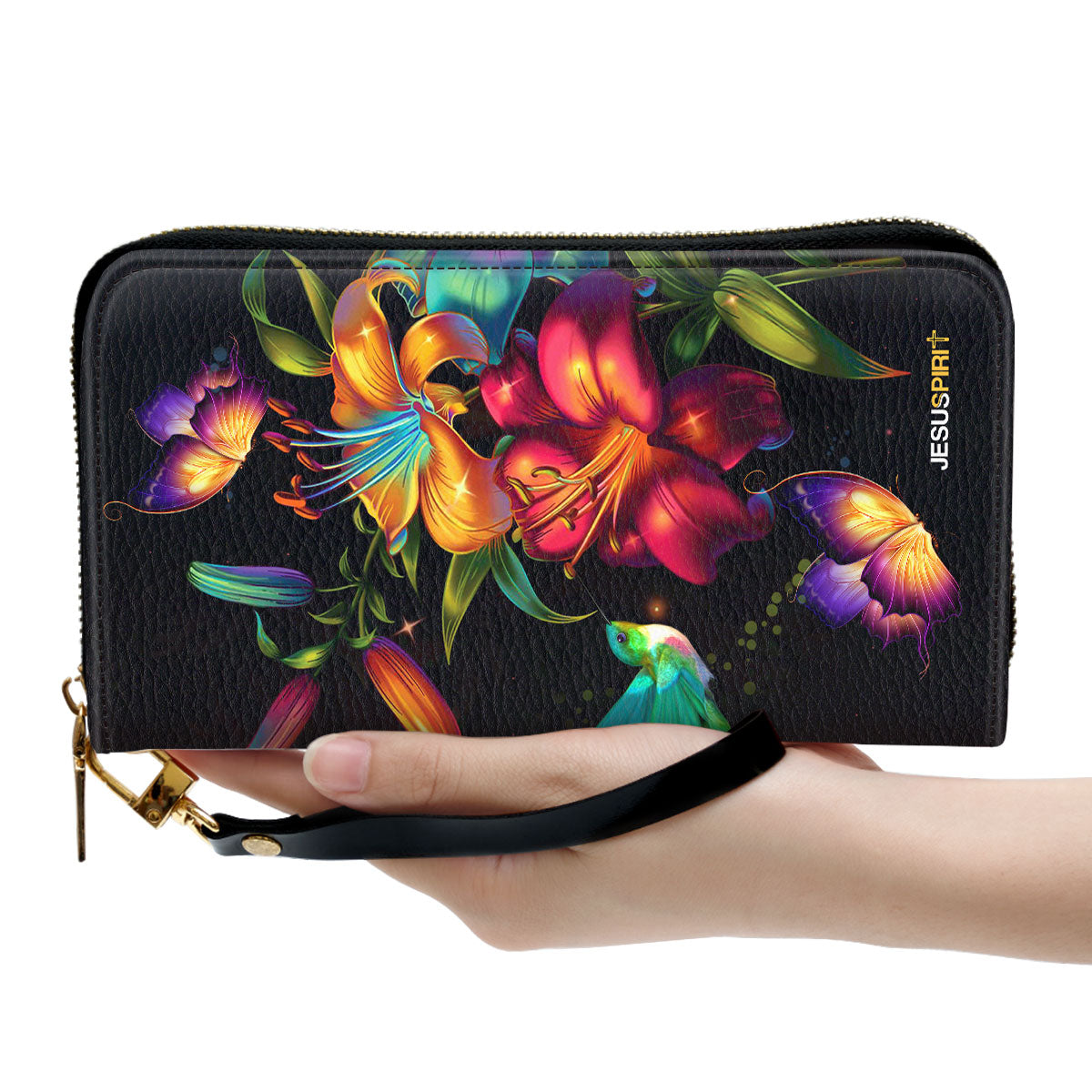 Jesuspirit | The Lord Plans To Prosper You And Not To Harm You | Jeremiah 29:11 | Personalized  Zippered Leather Clutch Purse | Christian Gifts For Women NUH283H