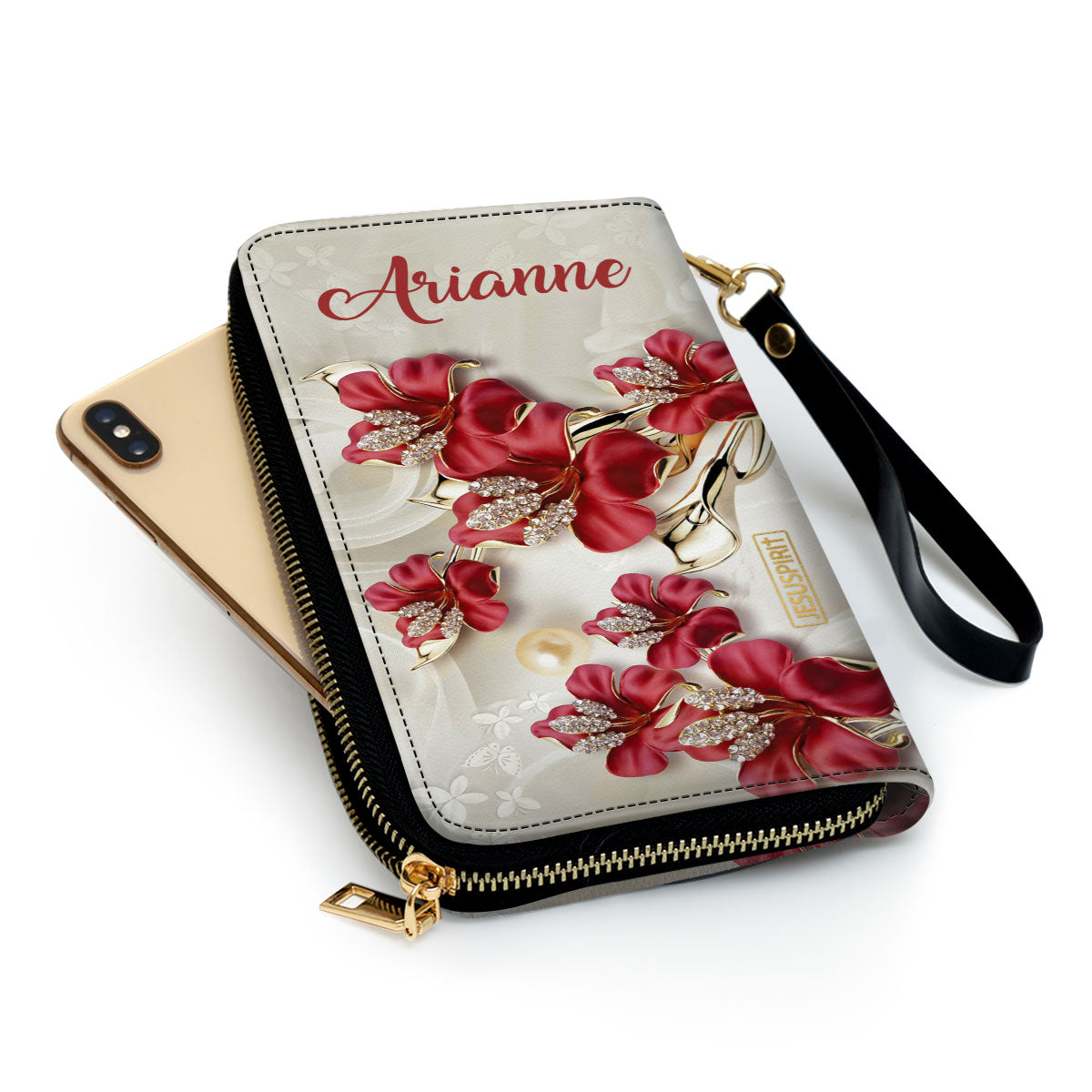 Elegant Personalized Flower Clutch Purse CP35