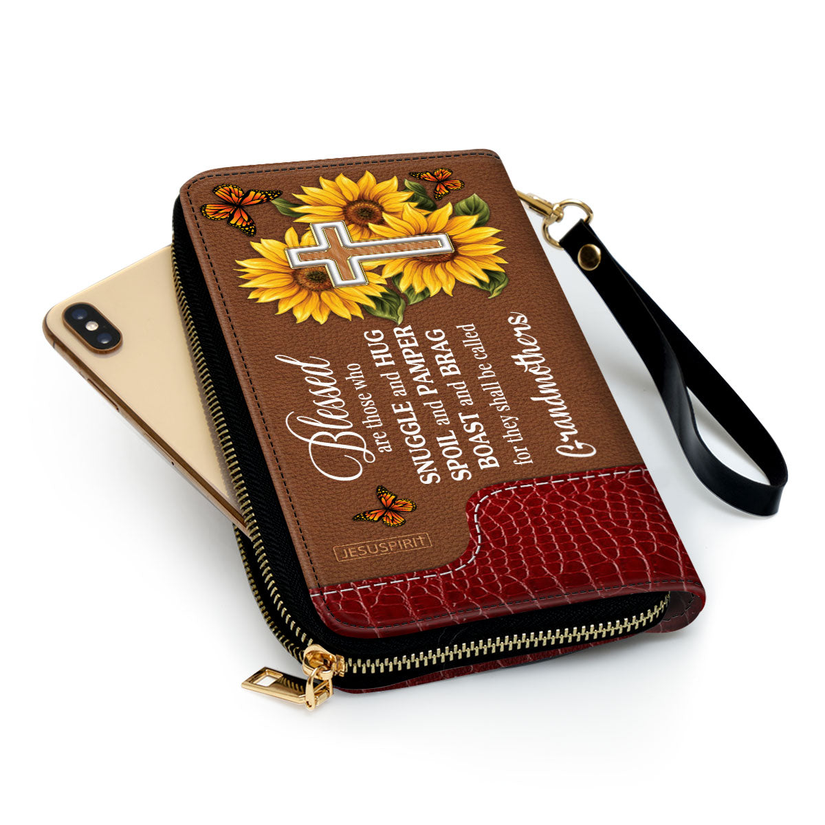 Blessed Are Those Who Boast And Brag - Pretty Personalized Sunflower Clutch Purse NUH329