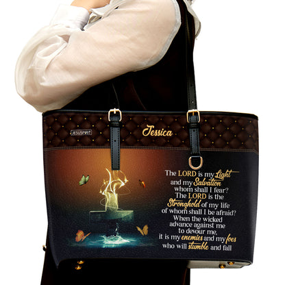 It Is My Enemies And My Foes - Unique Personalized Large Leather Tote Bag NUM481
