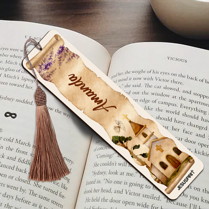 Lovely Personalized Wooden Bookmarks - My Peace I Give Unto You HN27