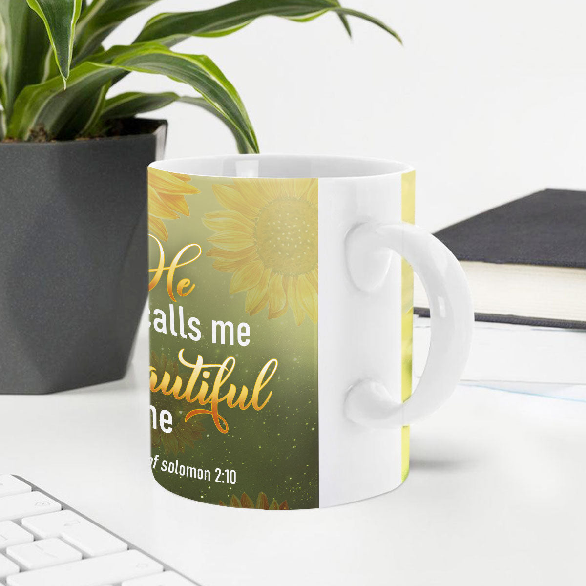 Must-Have White Ceramic Mug - He Calls Me Beautiful One AM231