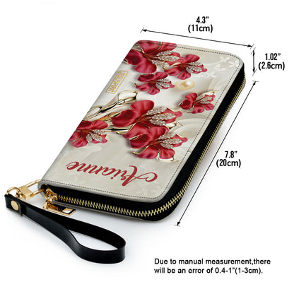Elegant Personalized Flower Clutch Purse CP35