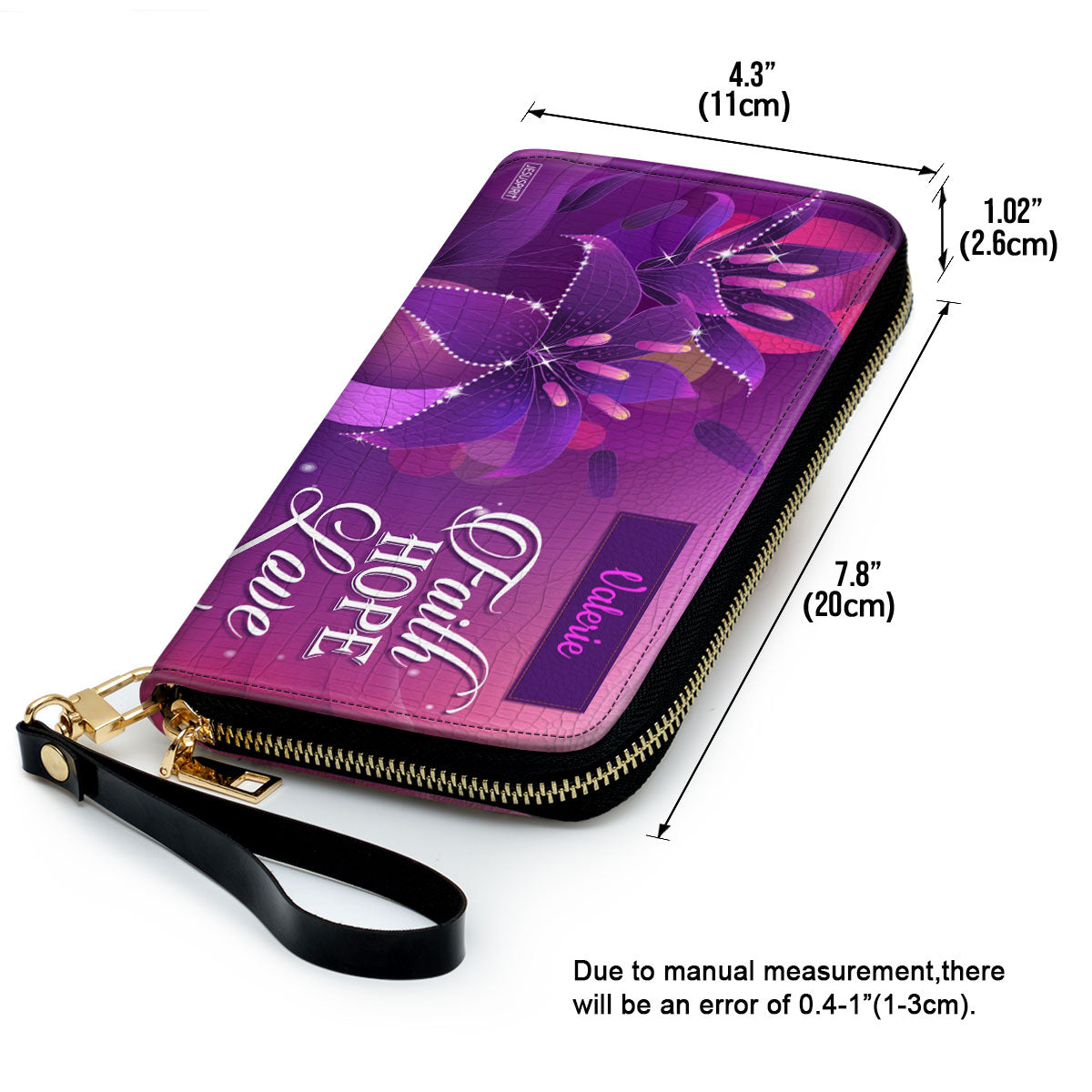 Must-Have Personalized Clutch Purse - Faith, Hope, Love H07