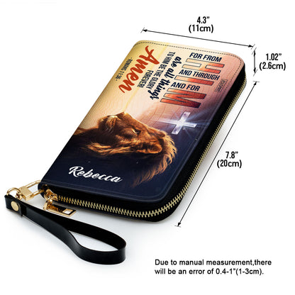 Awesome Personalized Clutch Purse - To Him Be The Glory Forever NUH462
