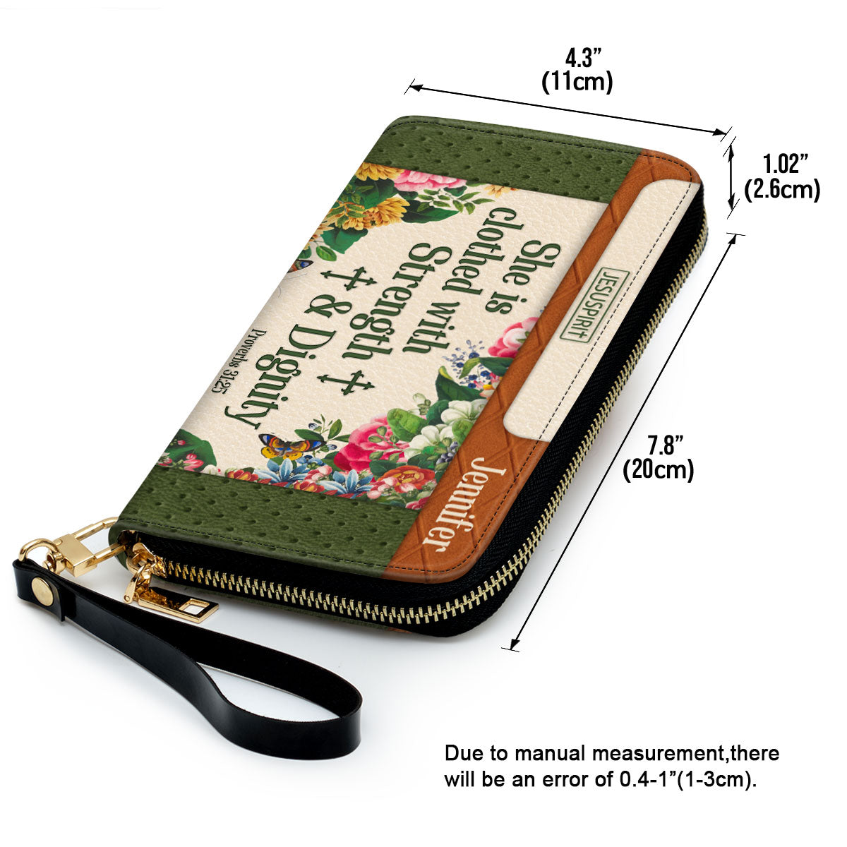 She Is Clothed With Strength And Dignity - Adorable Personalized Christian Clutch Purse NUHN307