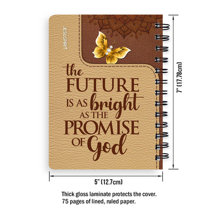 Jesuspirit | Personalized Spiral Journal | Butterfly And Flower | Scripture Gifts For Christian People SJH738