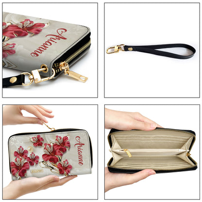 Elegant Personalized Flower Clutch Purse CP35