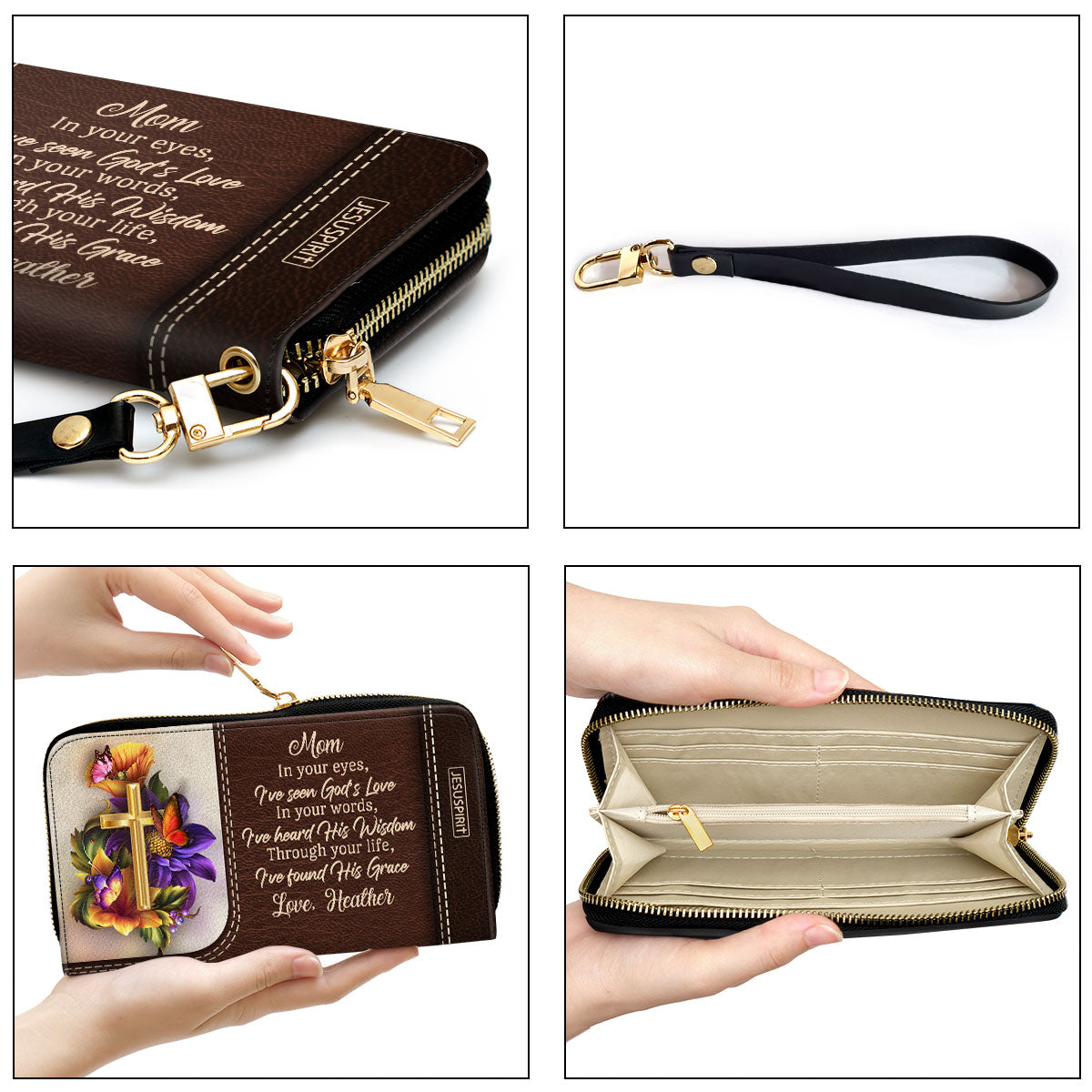 Through Your Life, I’ve Found His Grace - Awesome Personalized Clutch Purse NUHN370