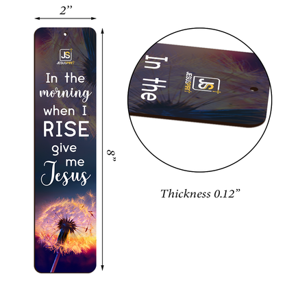 Personalized Wooden Bookmarks - In The Morning When I Rise Give Me Jesus HN39