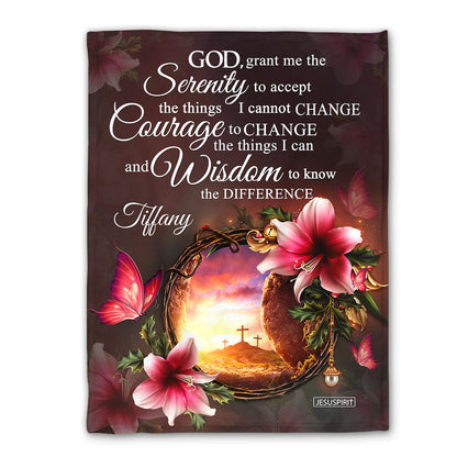 Must-Have Personalized Fleece Blanket - God, Grant Me The Serenity To Accept The Things I Cannot Change NUH321
