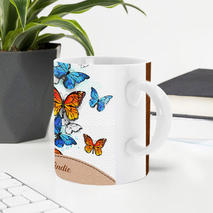 The Lord Turn His Face Toward You And Give You Peace - Lovely Personalized Butterfly White Ceramic Mug NUH324