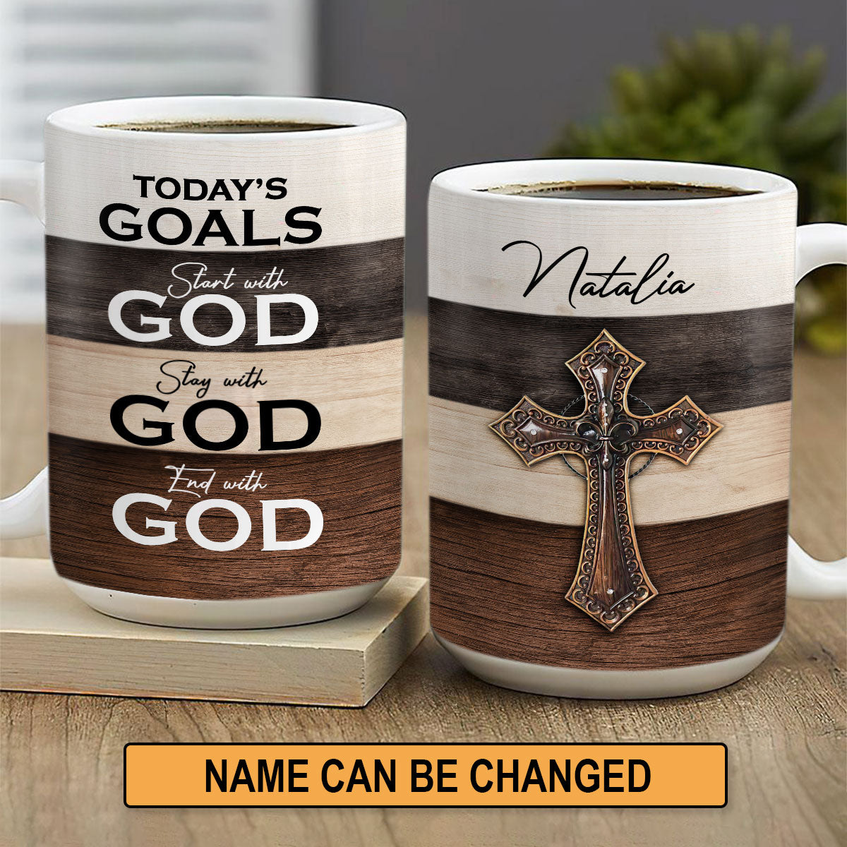 Stay With God - Unique Personalized White Ceramic Mug NUA162