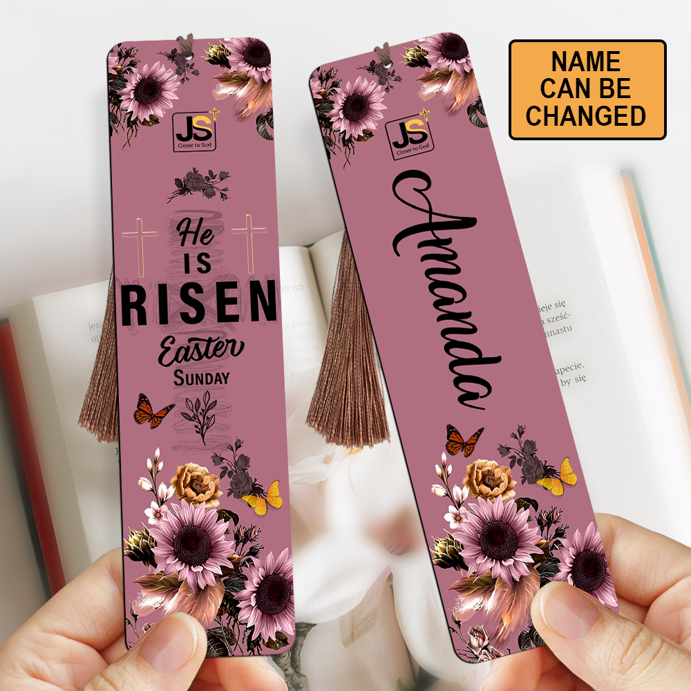 He Is Risen - Lovely Personalized Wooden Bookmarks BM45