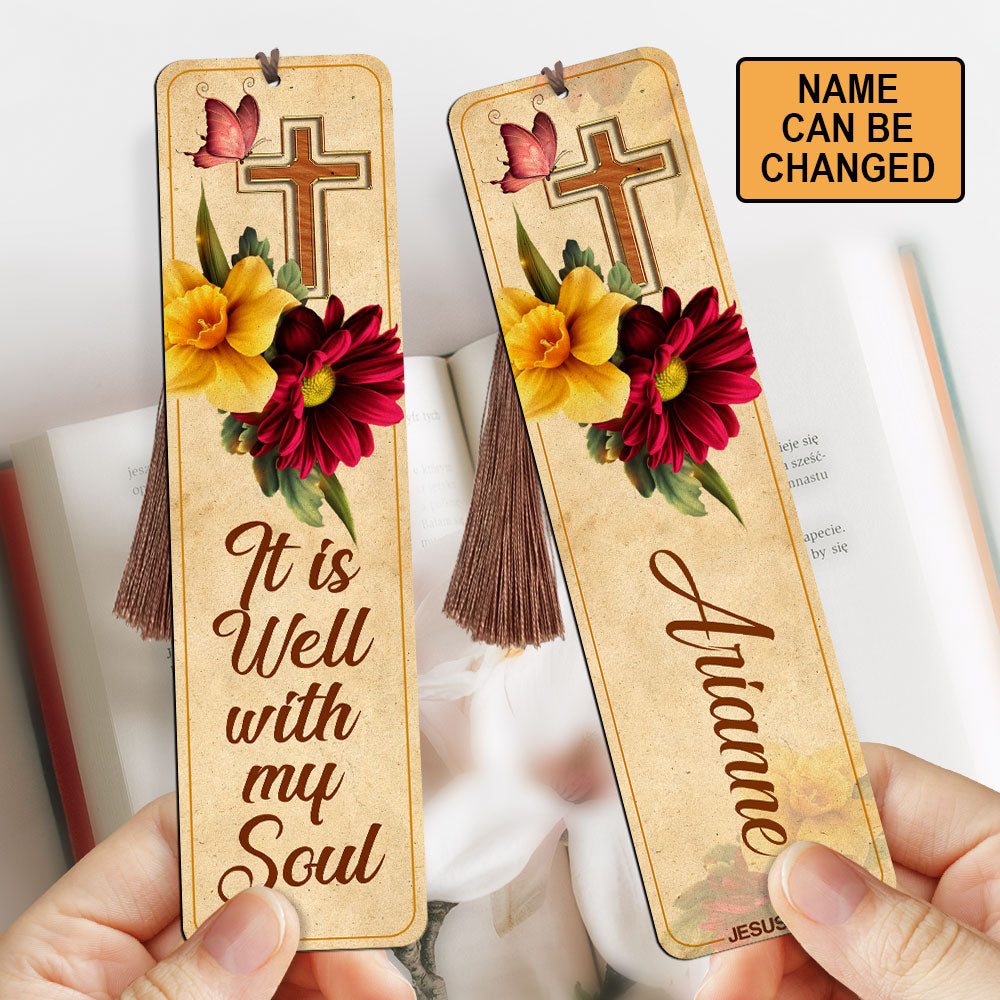 It Is Well With My Soul - Personalized Wooden Bookmarks MH30