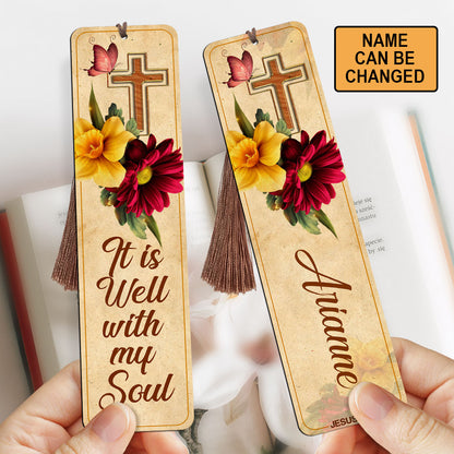It Is Well With My Soul - Personalized Wooden Bookmarks MH30