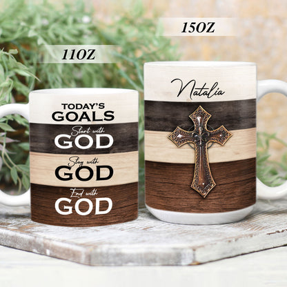Stay With God - Unique Personalized White Ceramic Mug NUA162