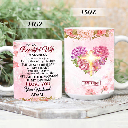 You Are The Beat Of My Heart - Beautiful Personalized White Ceramic Mug NUM392