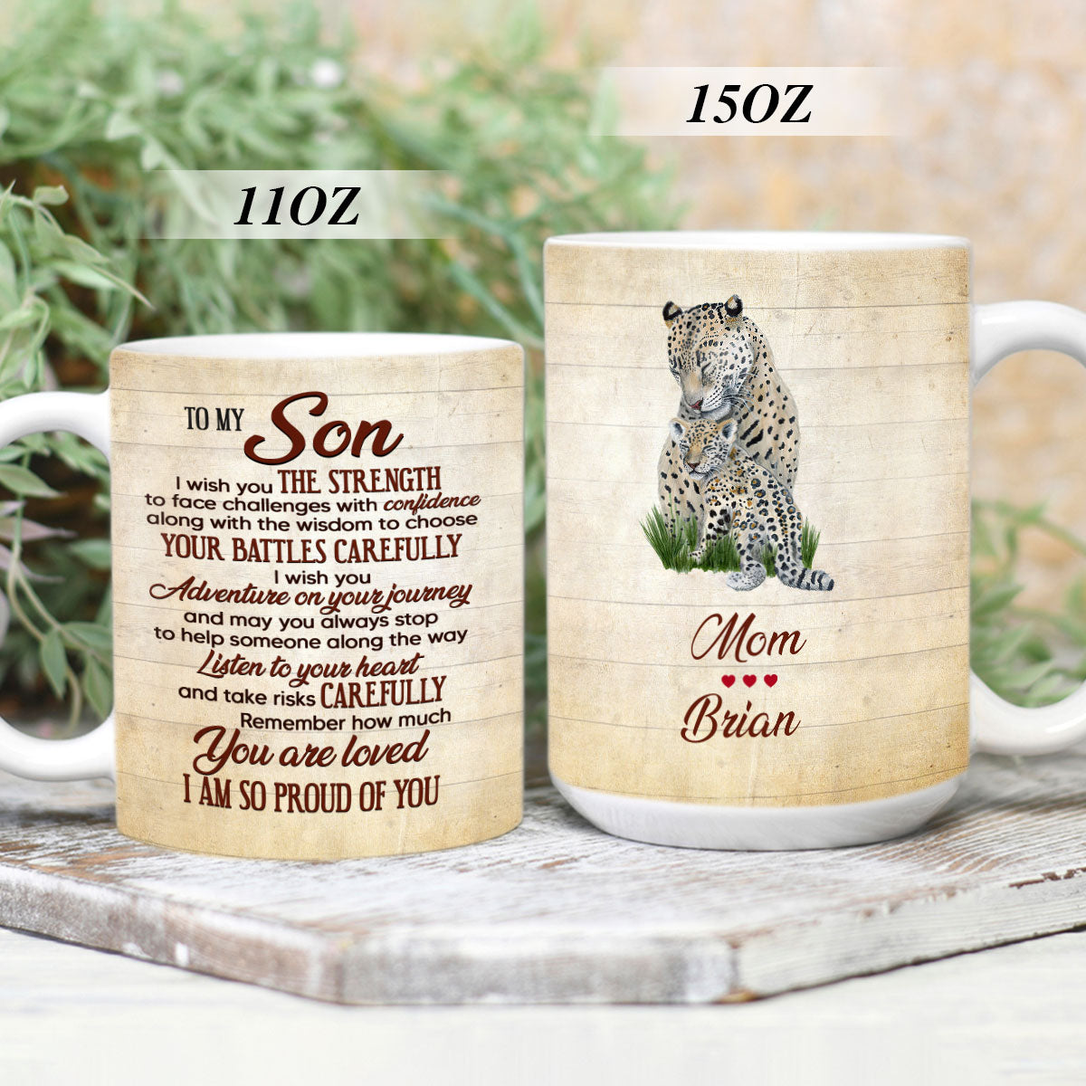Special Personalized White Ceramic Mug For Children - I Wish You The Strength, Adventure On Your Journey NUA219
