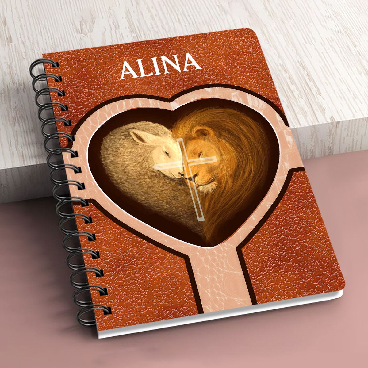Jesus Loves Me With Everlasting Love - Beautiful Personalized Spiral Journal HIM318