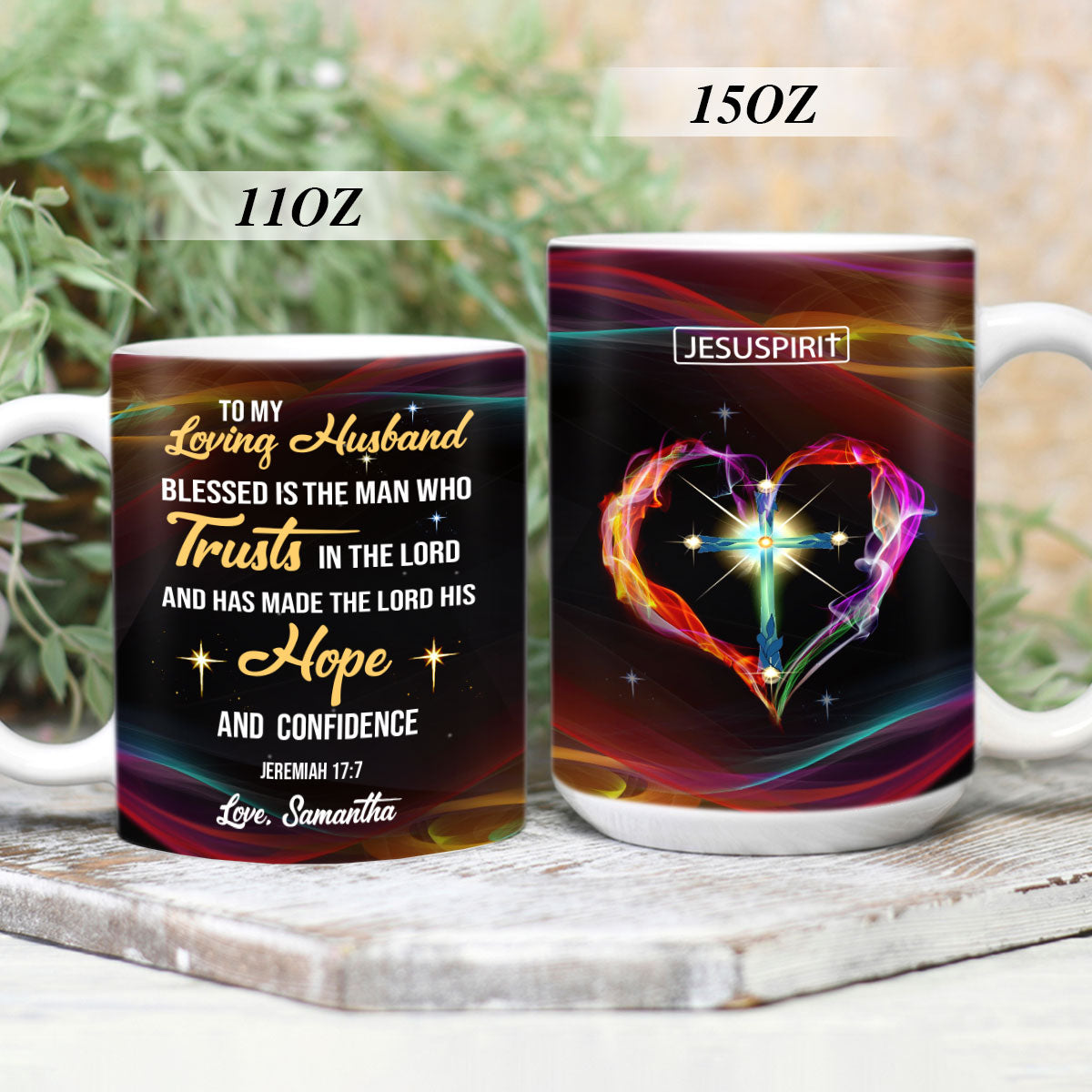 Blessed Is The Man Who Trusts In The Lord - Special Personalized White Ceramic Mug NUM376