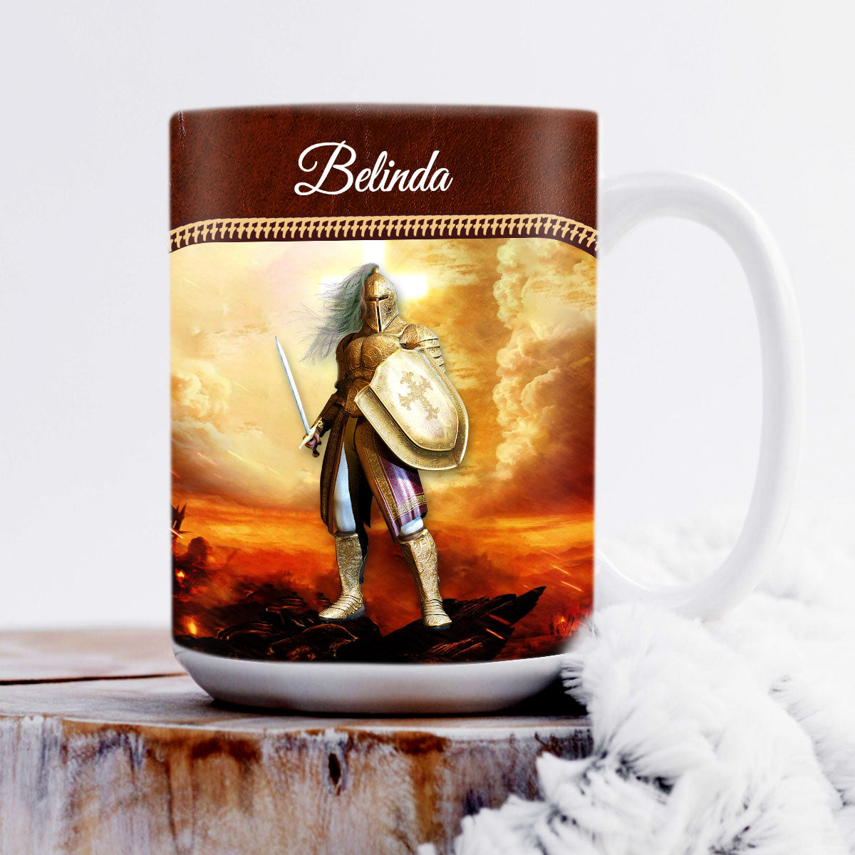 Must-Have Personalized White Ceramic Mug - The Helmet Of Salvation NUM352