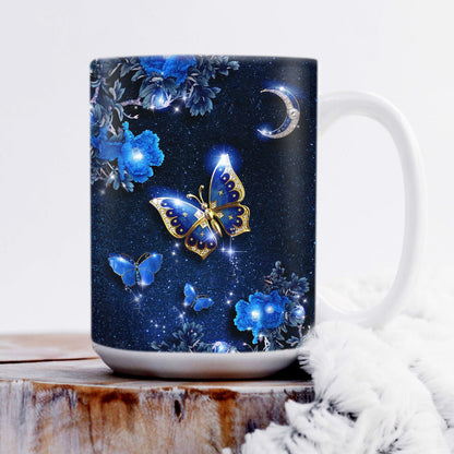Elegant Personalized Butterfly White Ceramic Mug - You Are Wonderfully Made NUA167