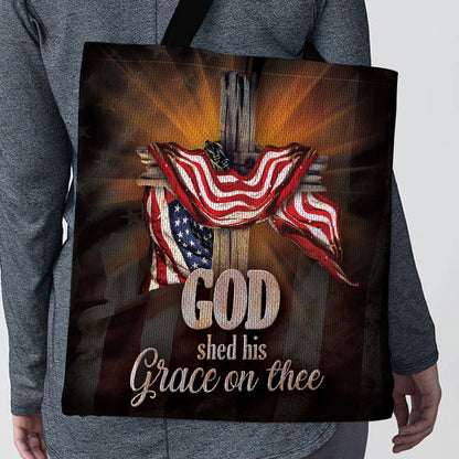 Unique Cross Tote Bag - God Shed His Grace On Thee HO01