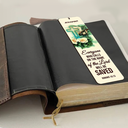 Everyone Who Calls On The Name Of The Lord Will Be Saved - Meaningful Personalized Wooden Bookmarks BM24