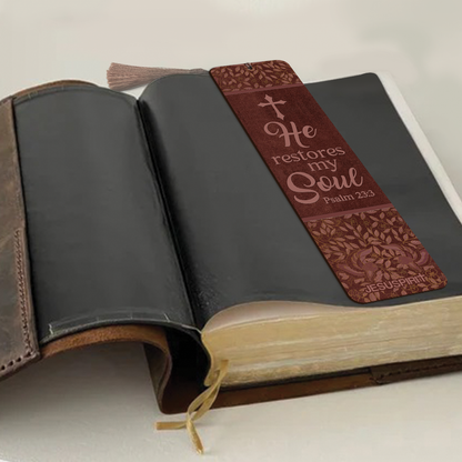 Unique Personalized Wooden Bookmarks - He Restores My Soul BM06