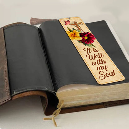 It Is Well With My Soul - Personalized Wooden Bookmarks MH30