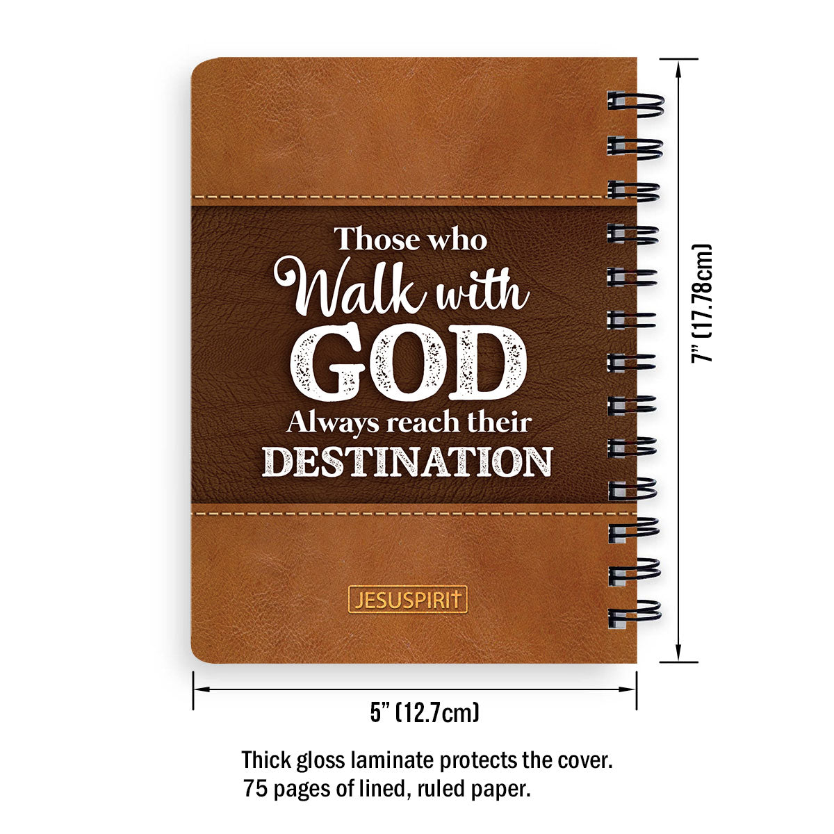 Beautiful Personalized Butterfly Spiral Journal - Those Who Walk With God Always Reach Their Destination NUH266