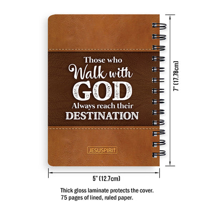 Beautiful Personalized Butterfly Spiral Journal - Those Who Walk With God Always Reach Their Destination NUH266