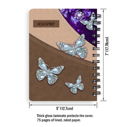 Pretty Personalized Butterfly Spiral Journal I08