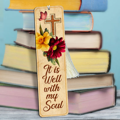 It Is Well With My Soul - Personalized Wooden Bookmarks MH30