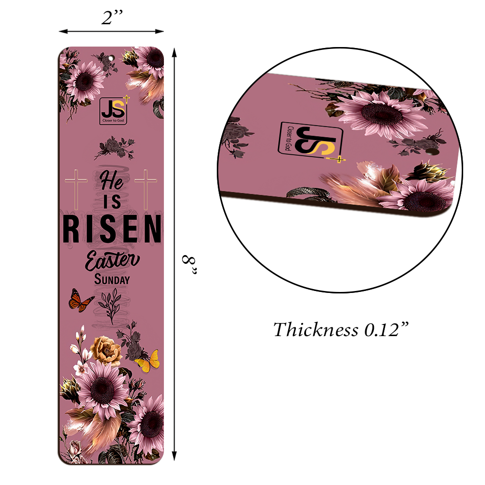 He Is Risen - Lovely Personalized Wooden Bookmarks BM45
